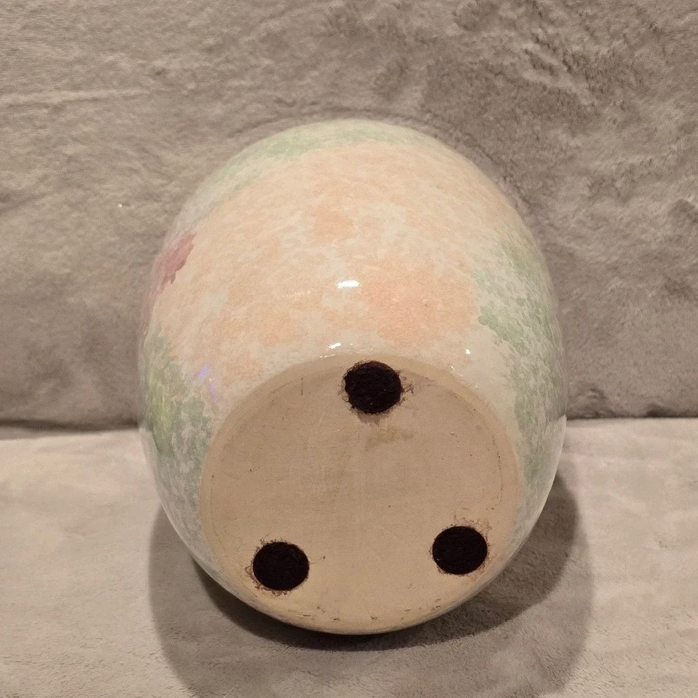 Vintage Harris Potteries Chicago 80's 90's Pottery Vase Pastel Sponge Glaze USA
